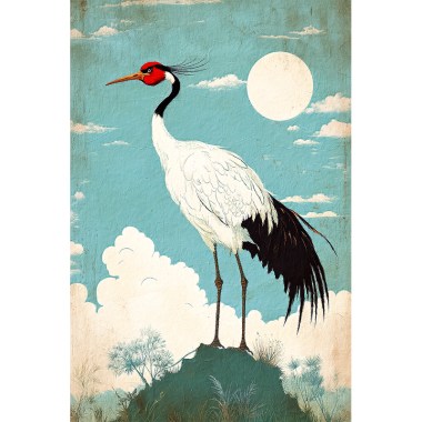 Ooievaar vintage illustratie